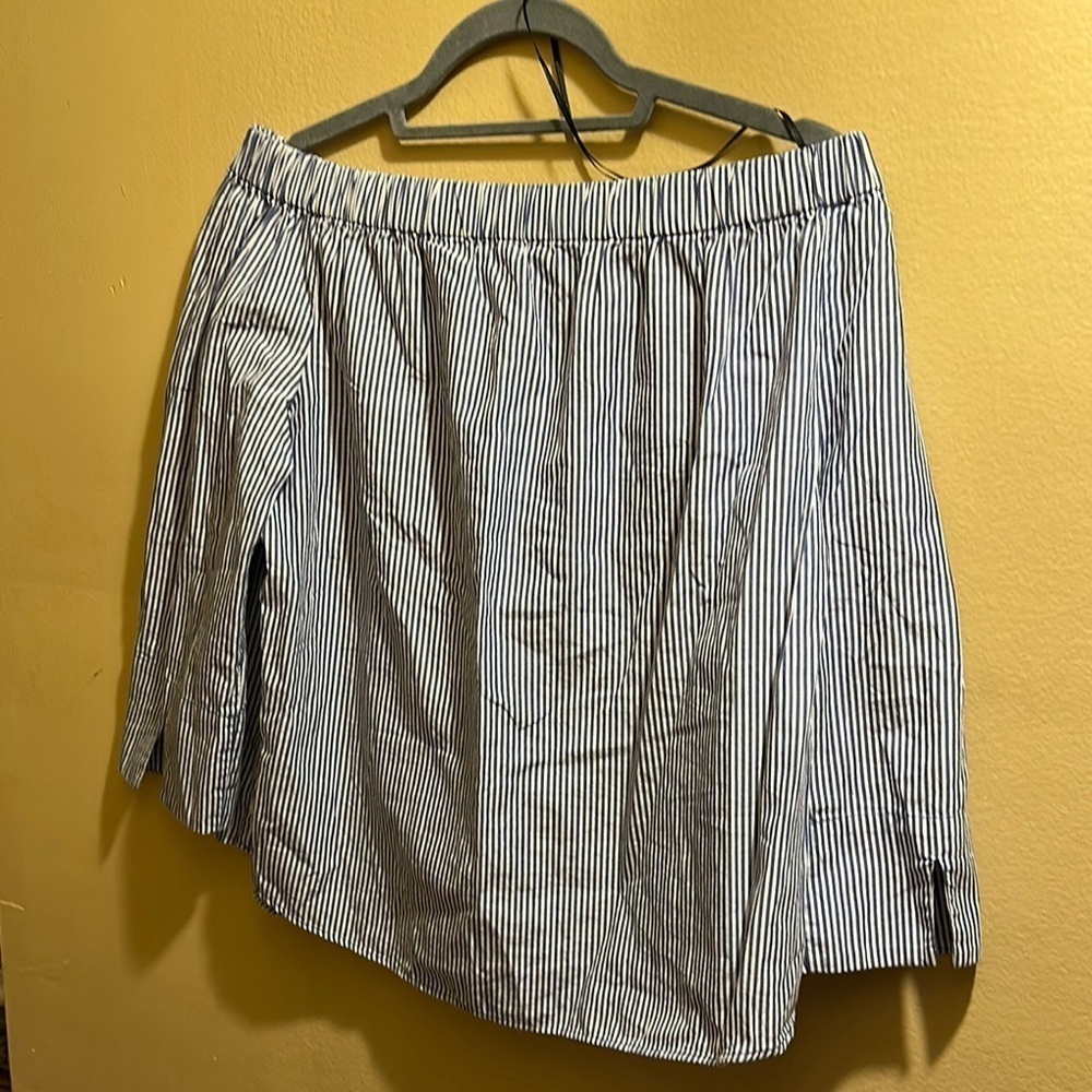 Zara Striped Off-Shoulder Blouse